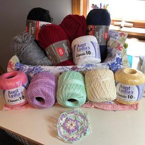 Yarn & Crochet Thread Bundle of 11 items